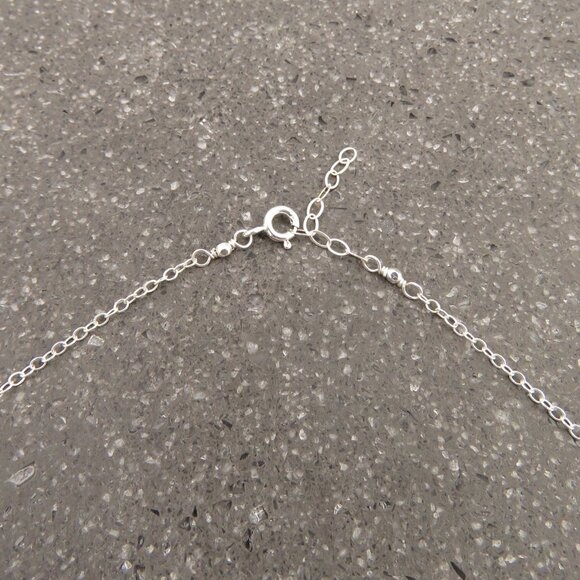 Rainbow Moonstone Silver Twisted Circlet Necklace - Short Choker Necklace - Picture 4 of 5